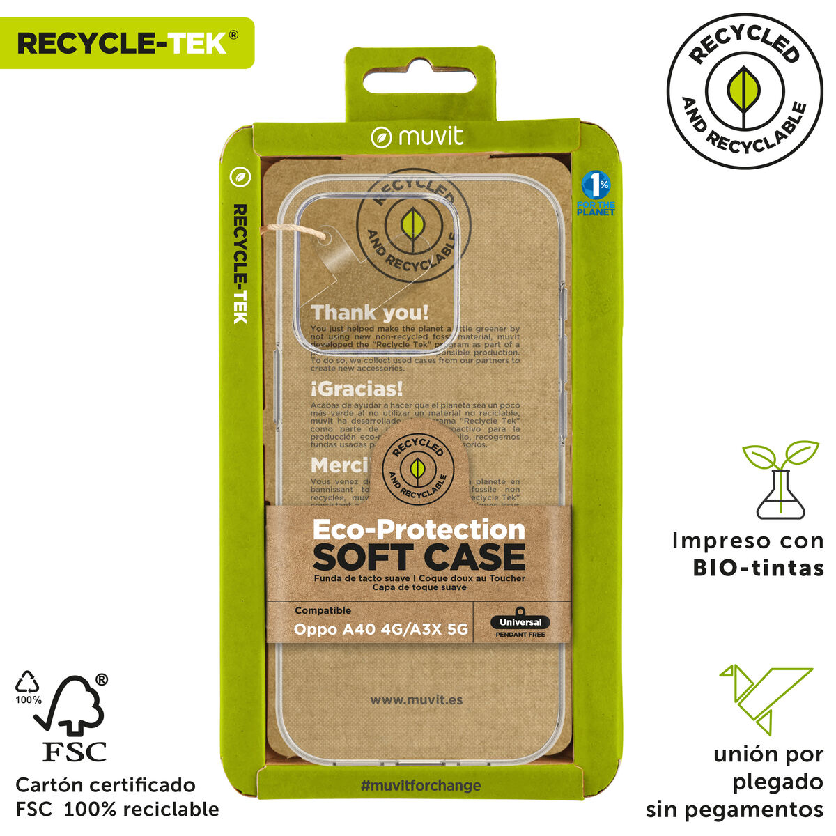 Picture of Mobile Phone Case Muvit for Change Oppo A40