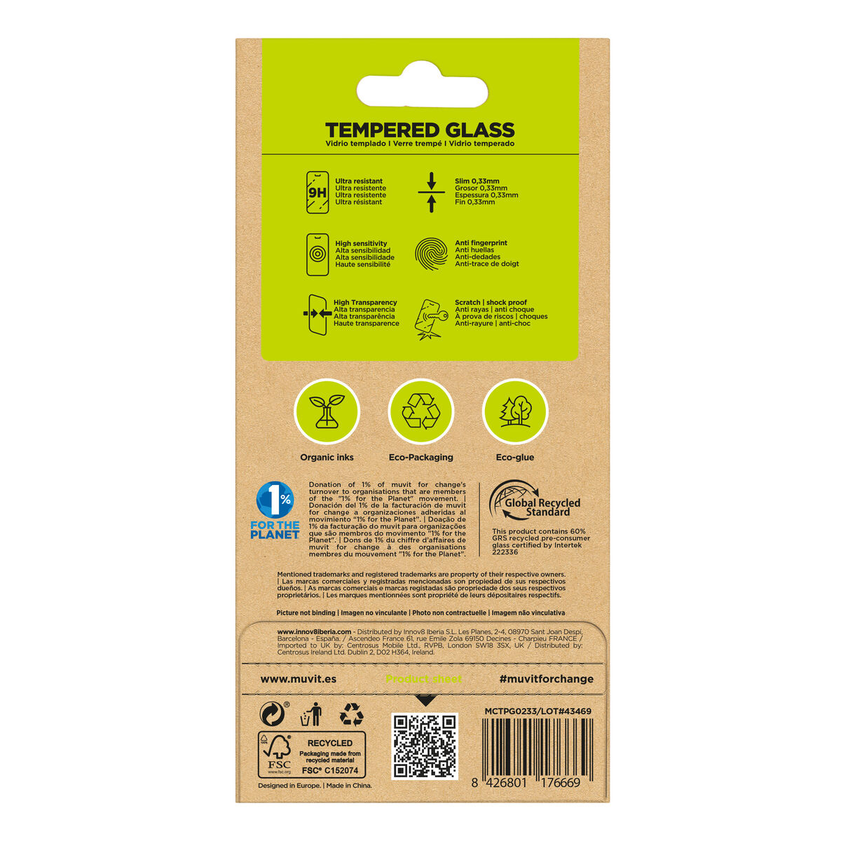 Picture of Mobile Screen Protector Muvit for Change Galaxy S25 Plus/S24 Plus