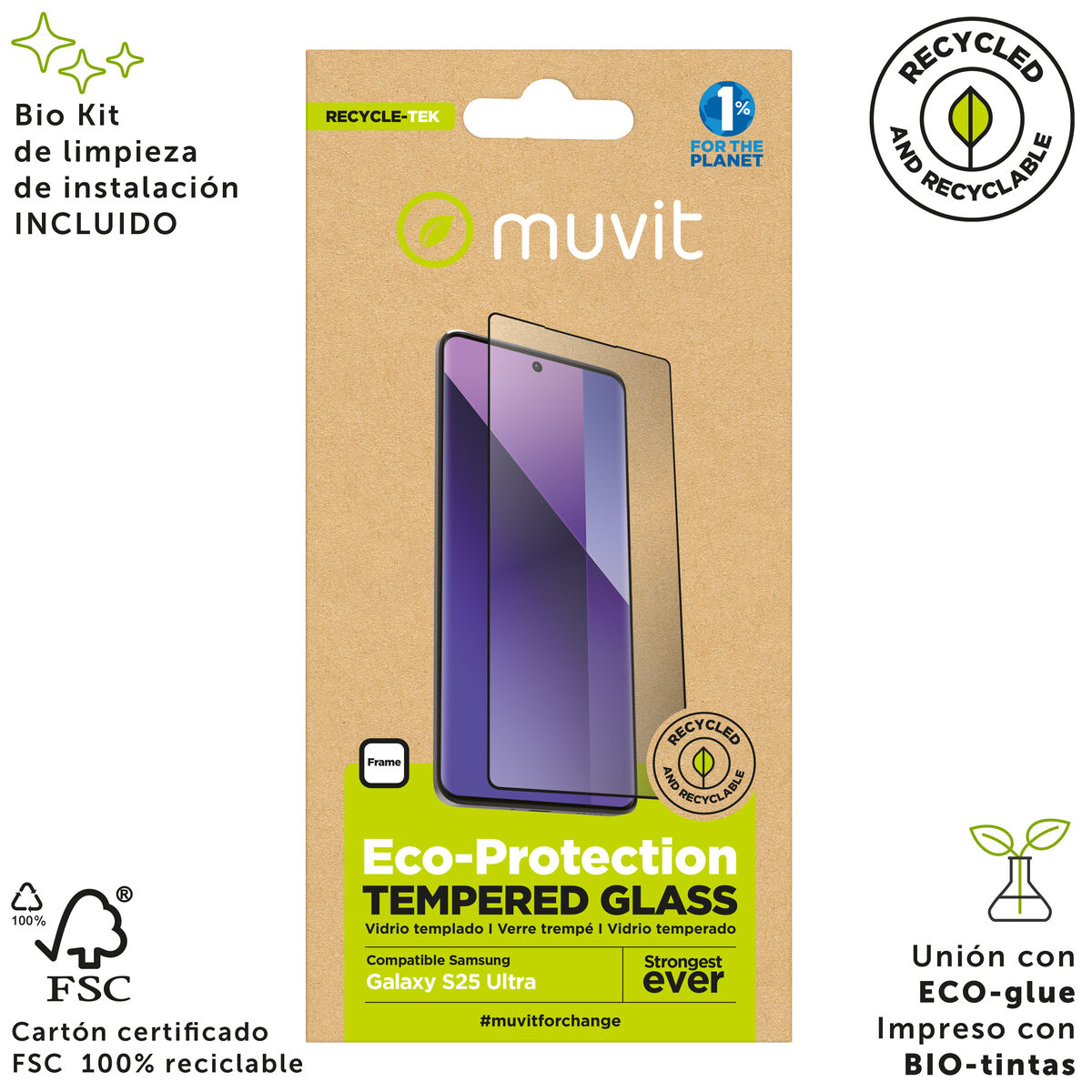 Picture of Mobile Screen Protector Muvit for Change Galaxy S25 Ultra