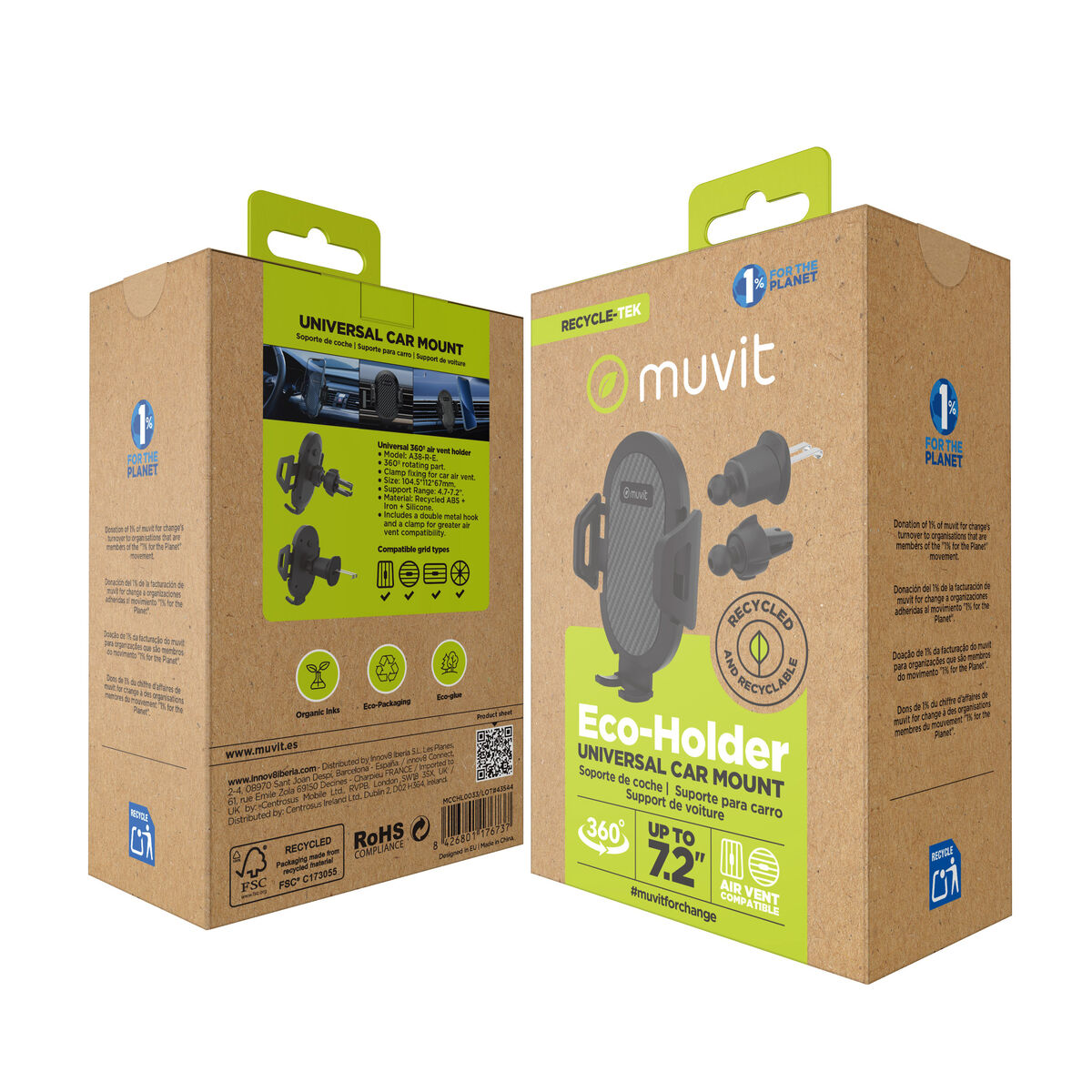 Car Mount Muvit Black 7"