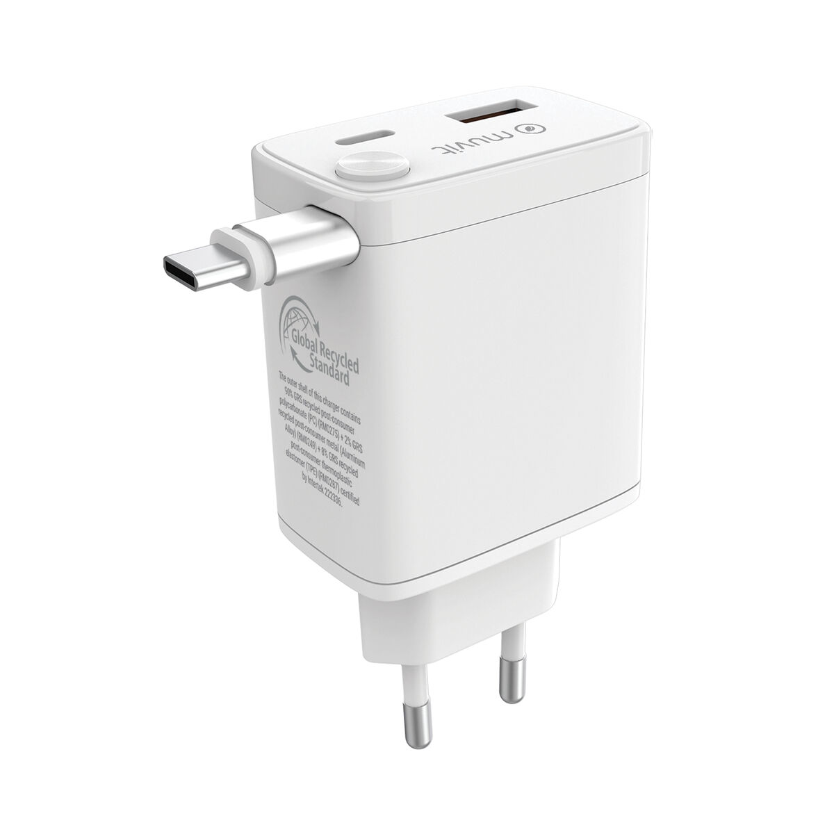 Picture of Wall Charger Muvit WCEU63-30-AC2 White 30 W