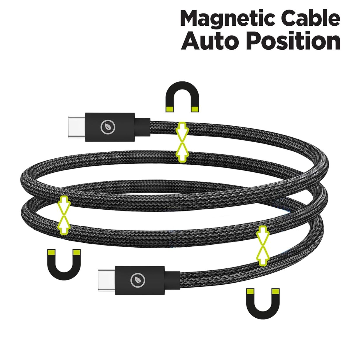 Magnetische kabels Muvit DC-363C-C Zwart 1 m