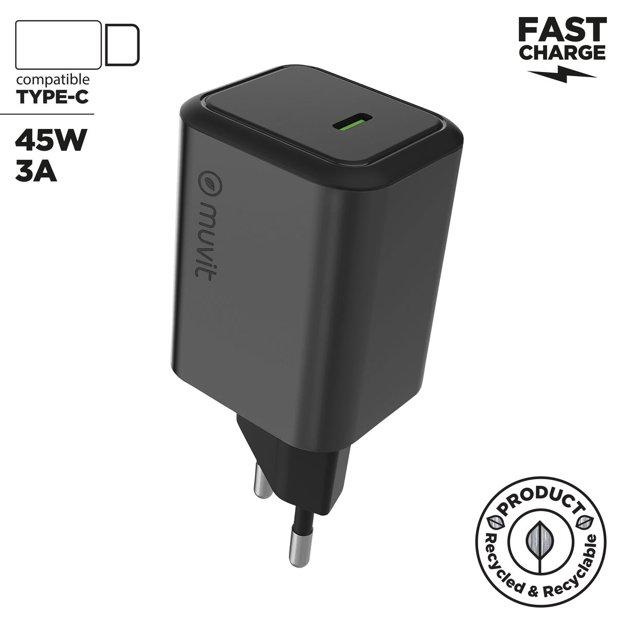 Picture of Wall Charger Muvit WUEU66-45-C White 45 W