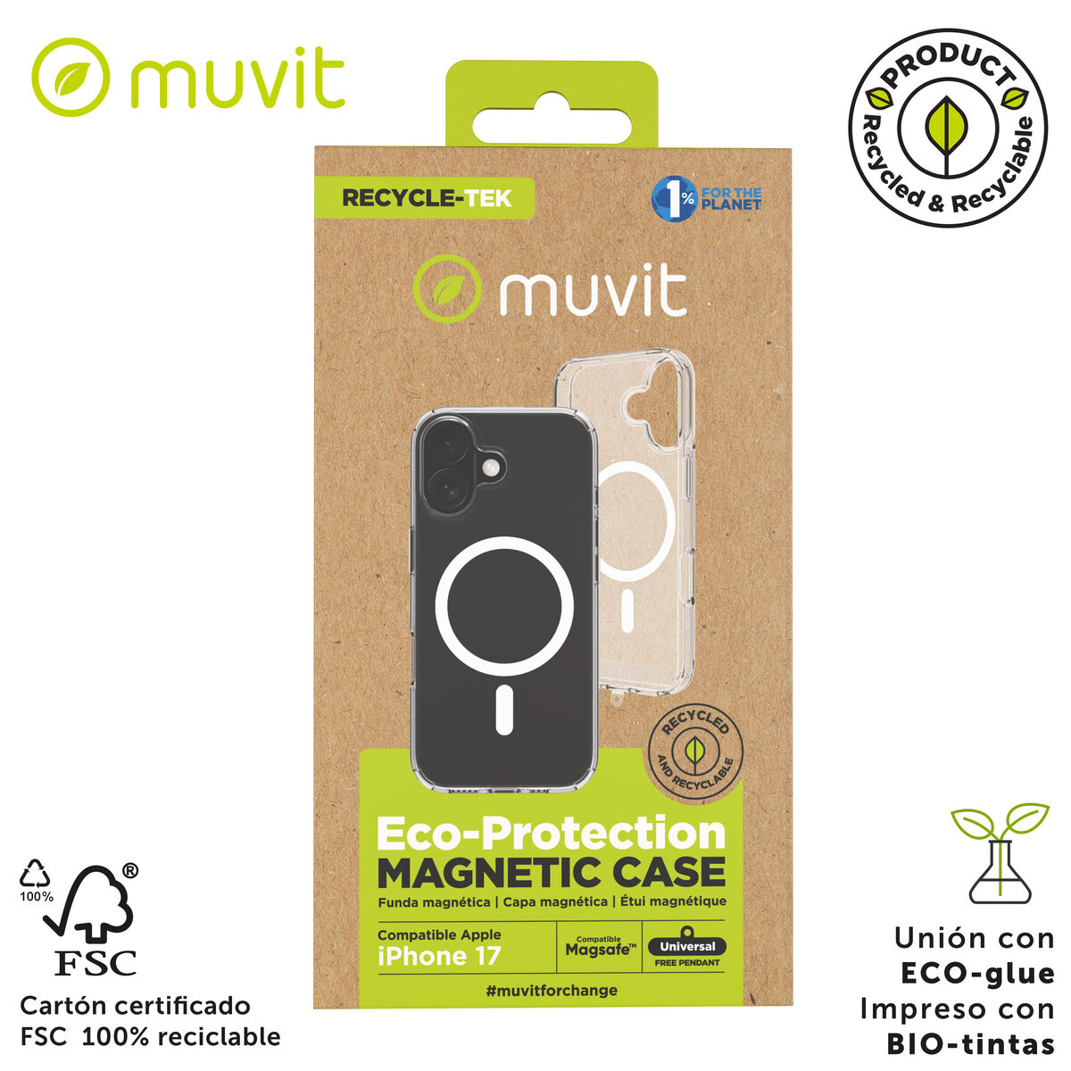 Picture of Mobile cover Muvit for Change iPhone 17 Transparent
