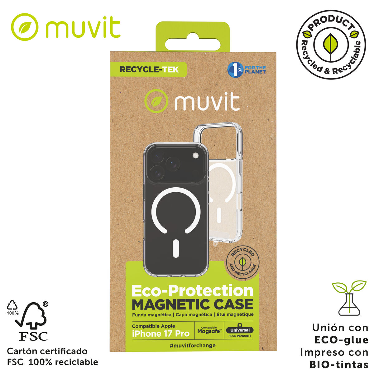 Picture of Mobile cover Muvit for Change iPhone 17 Pro Transparent