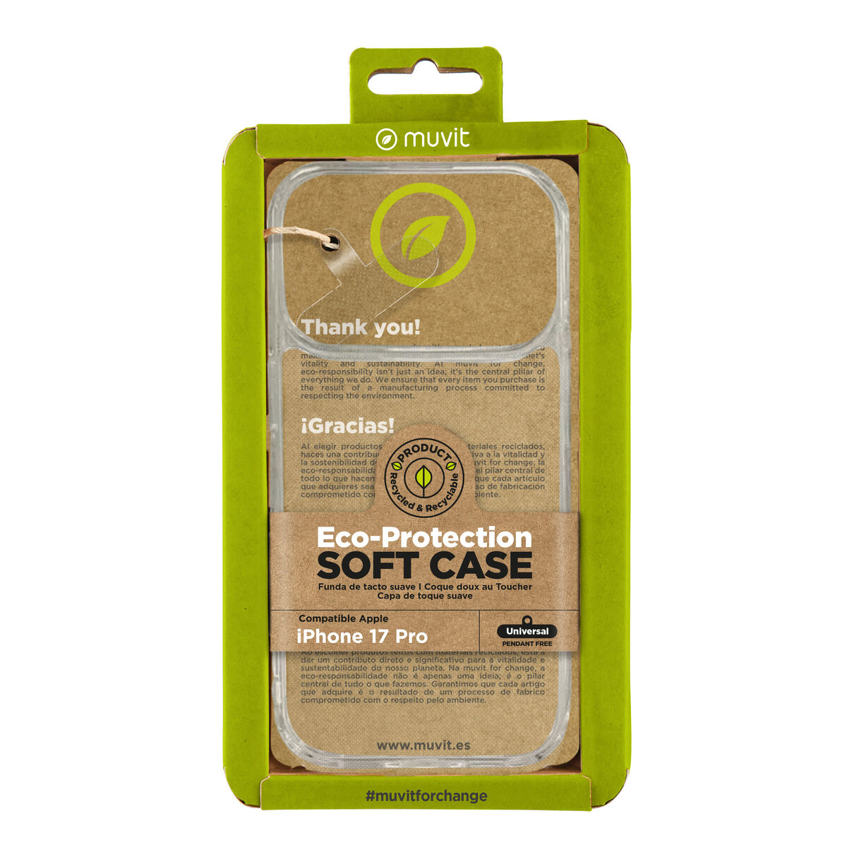 Image de Mobile cover Muvit for Change iPhone 17 Pro Transparent