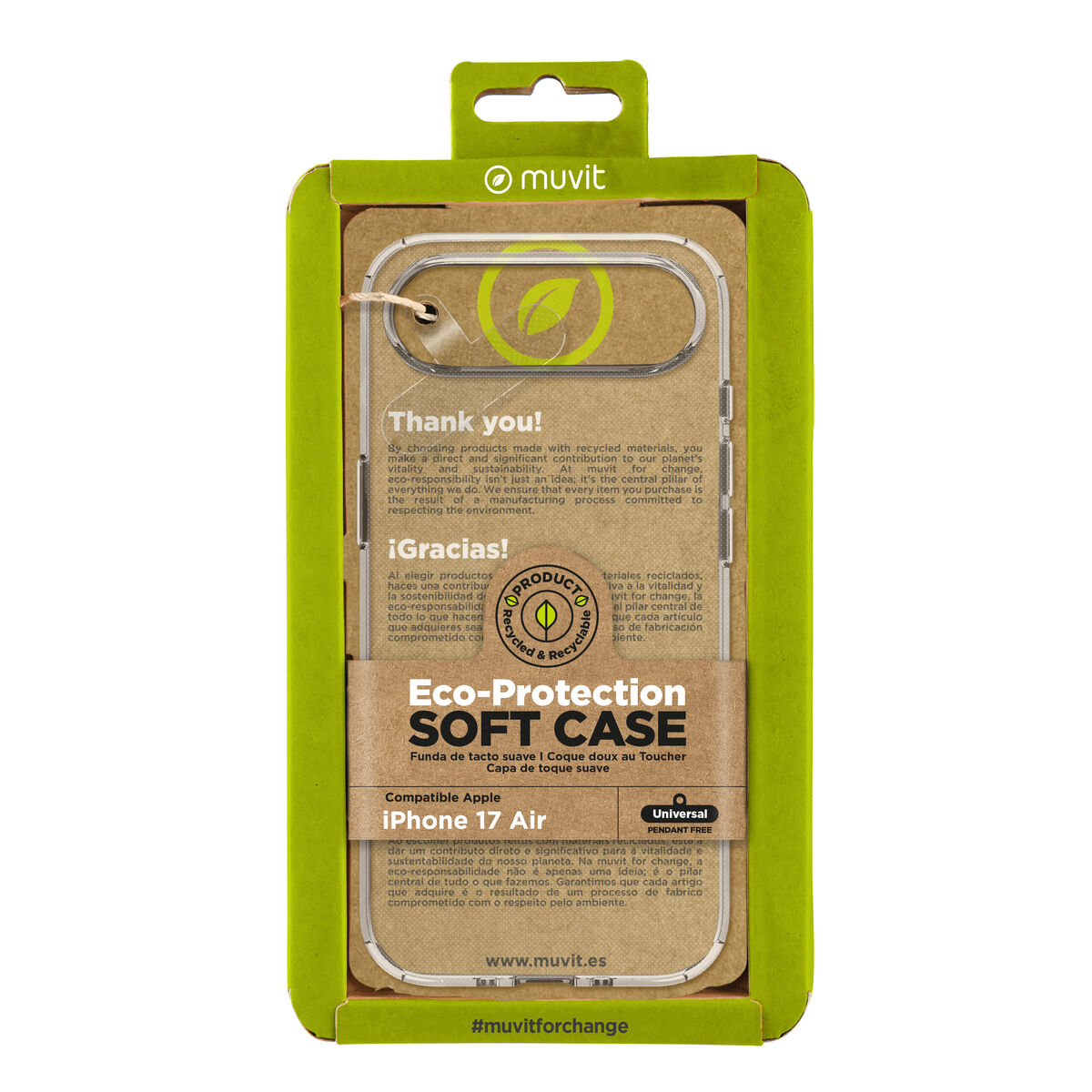 Bild von Mobile cover Muvit for Change iPhone Air Transparent