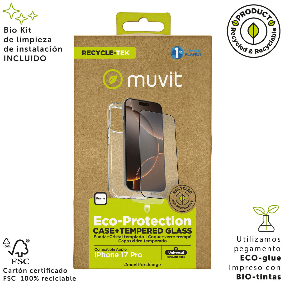 Picture of Mobile Case and Protector Muvit for Change iPhone 17 Pro