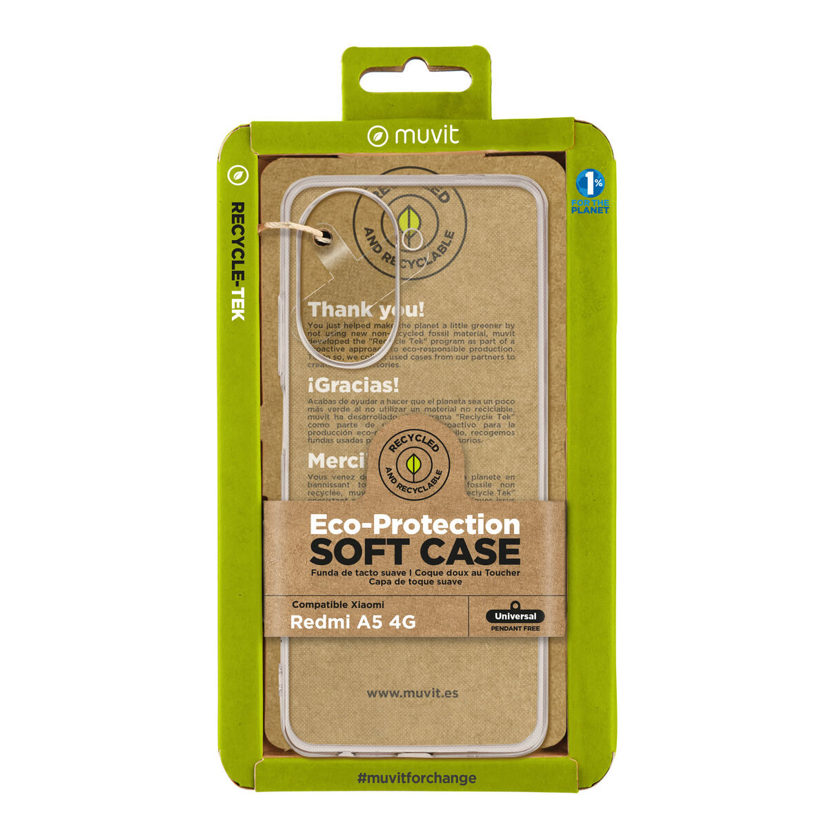 Picture of Mobile cover Muvit for Change Xiaomi Redmi A5 4G Transparent