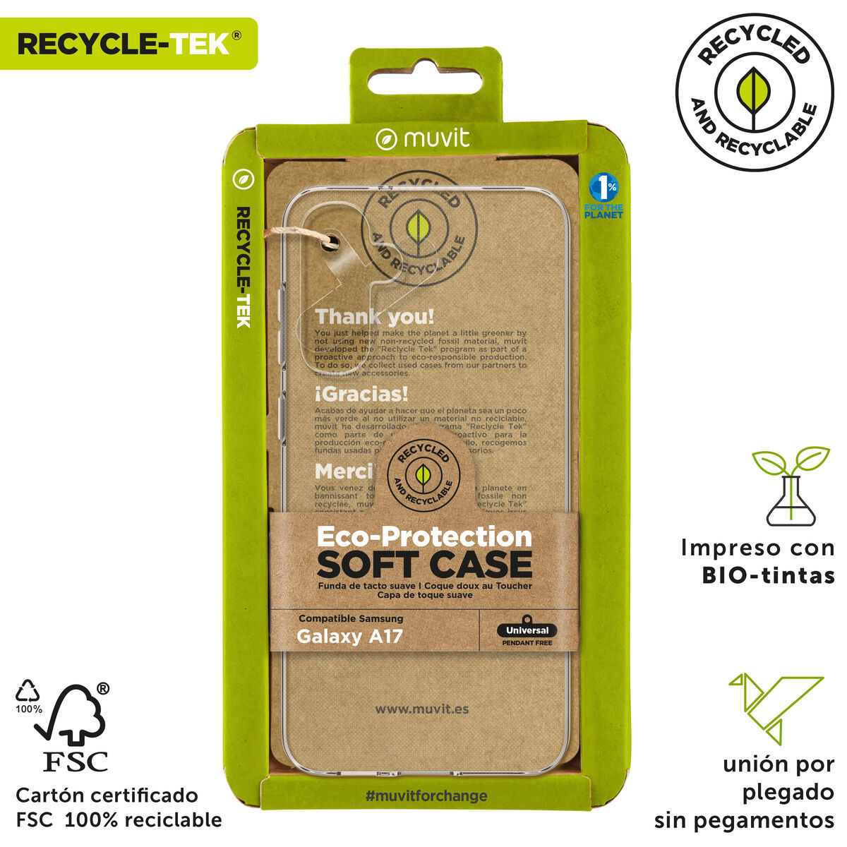 Picture of Mobile cover Muvit for Change Galaxy A17 Transparent