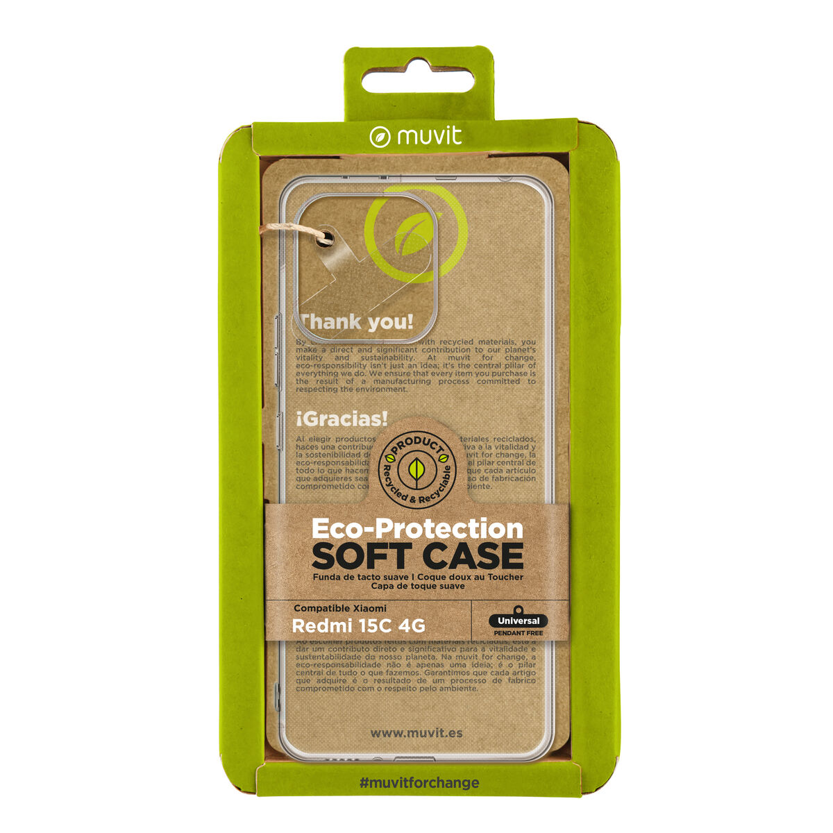 Picture of Mobile cover Muvit for Change Redmi 15C 4G Transparent