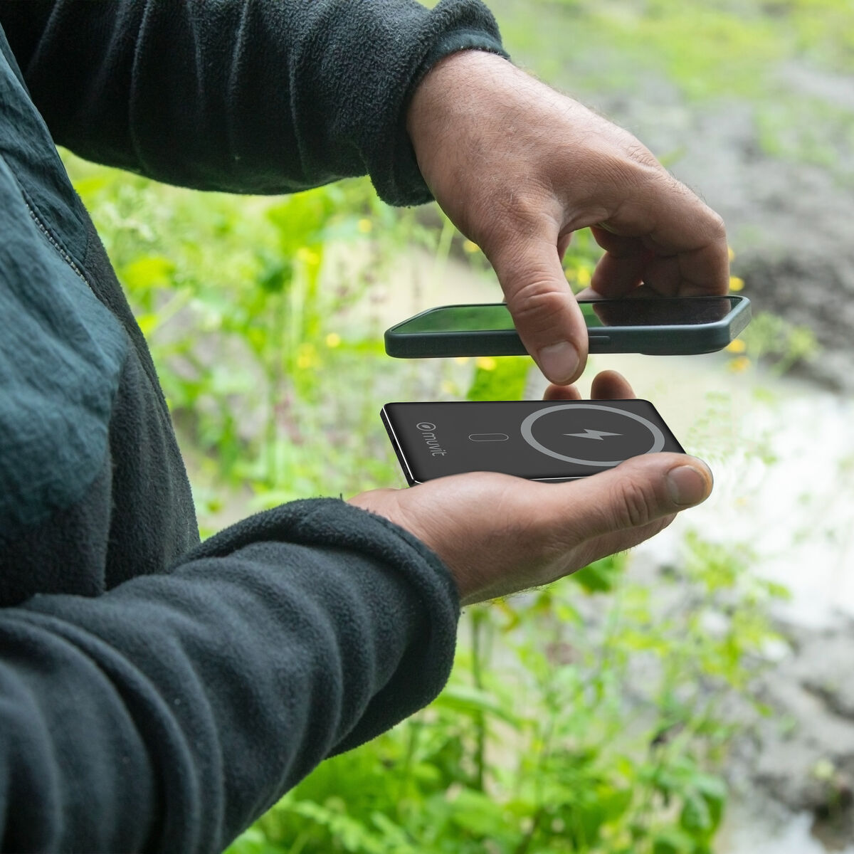 Bild von Powerbank Muvit for Change Black Aluminium 5000 mAh