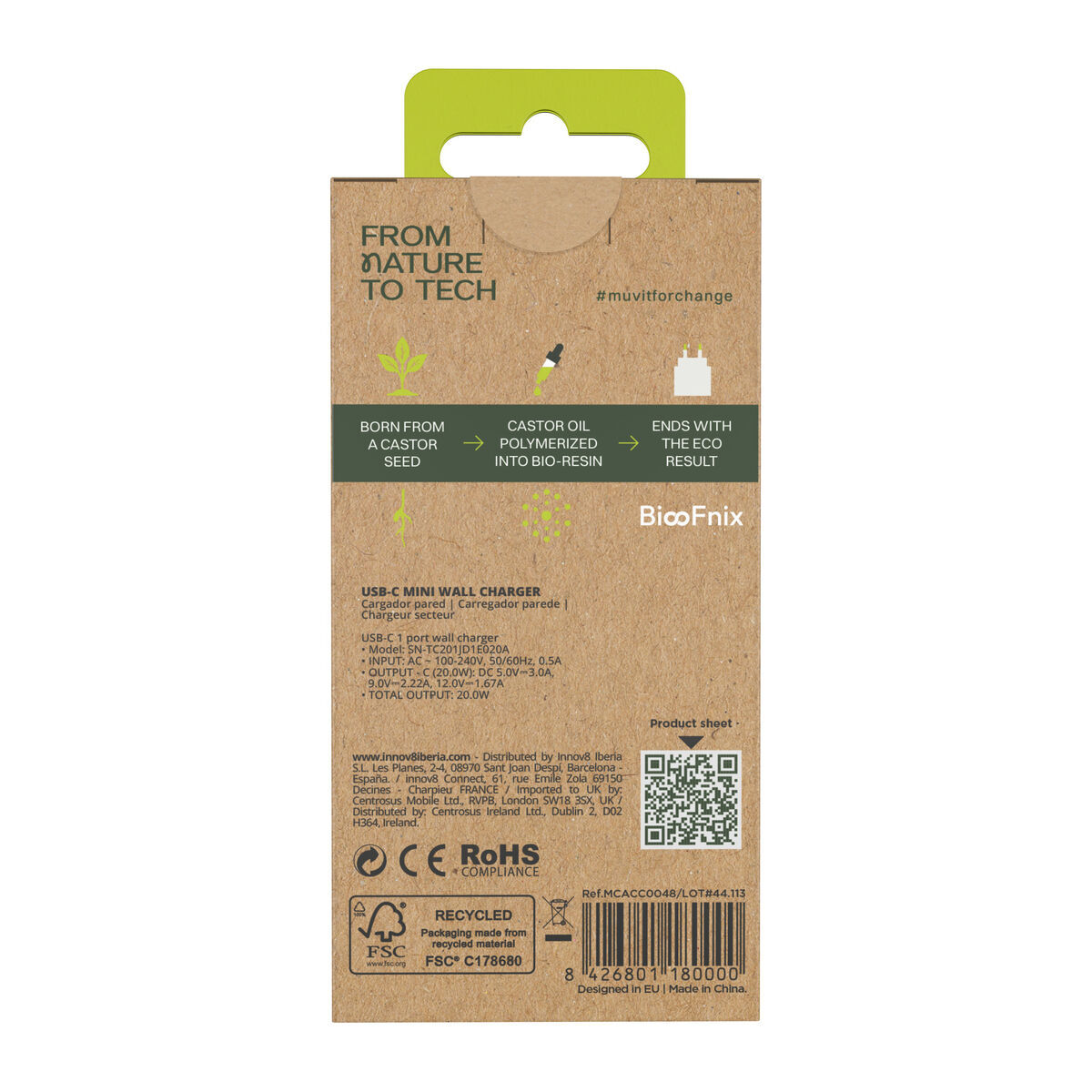 Picture of Wall Charger Muvit MCACC0048 20 W