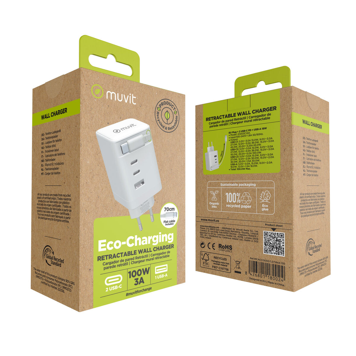 Wall Charger Muvit MCACC0050 100 W
