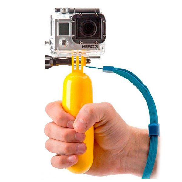 Floating Selfie Stick for Sports Camera KSIX Yellow