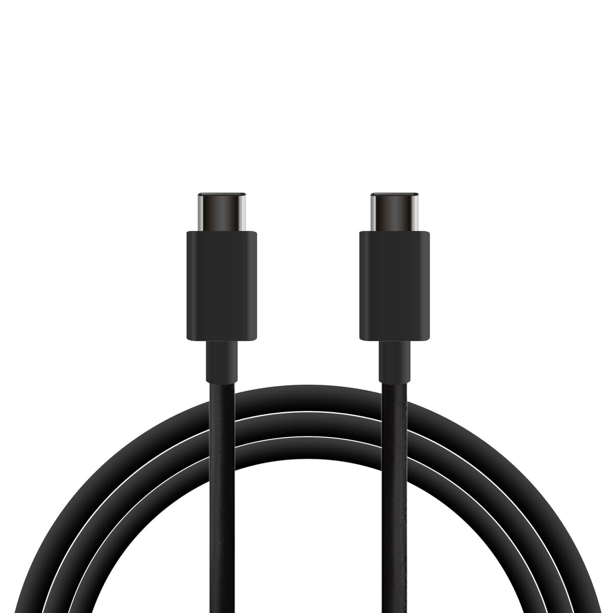 Kabel USB-C naar USB-C KSIX BXCUC01 Zwart 1 m