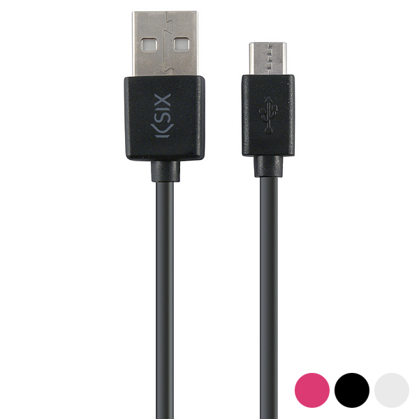 Câble USB vers Micro USB KSIX 1 m  Blanc 