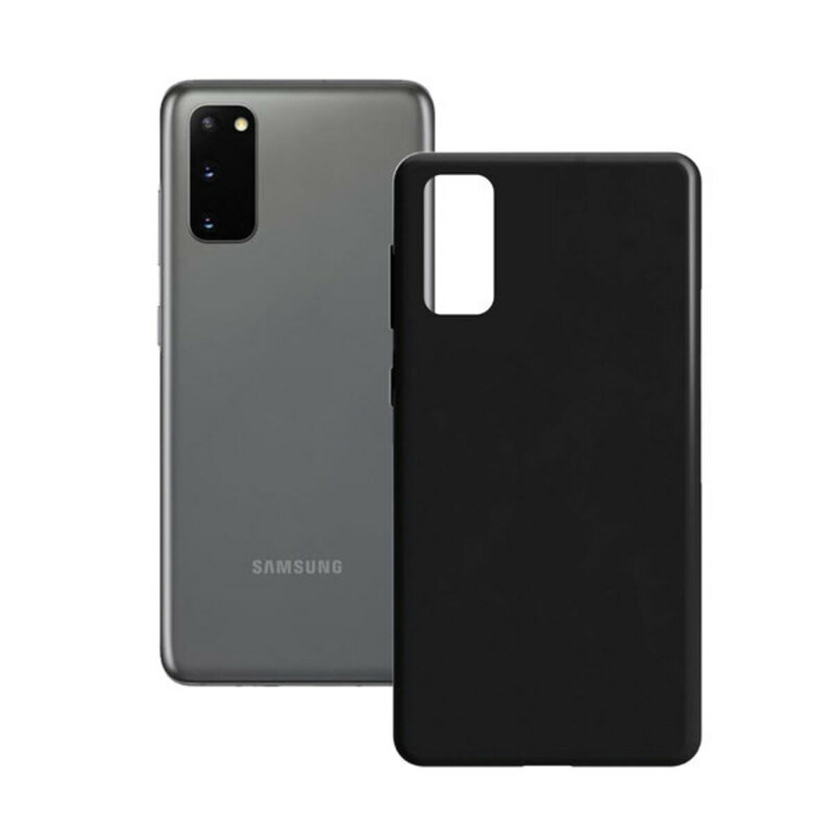 Protection pour téléphone portable Samsung Galaxy S20 Contact Silk TPU Noir
