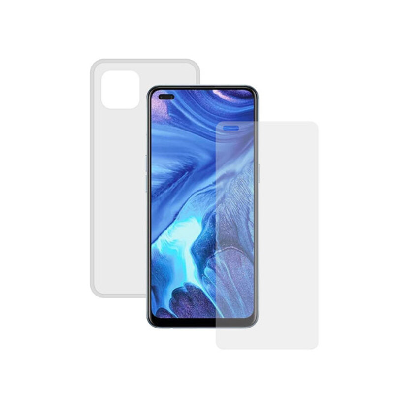 Tempered Glass Mobile Screen Protector + Mobile Case Oppo Reno 4Z Contact Transparent