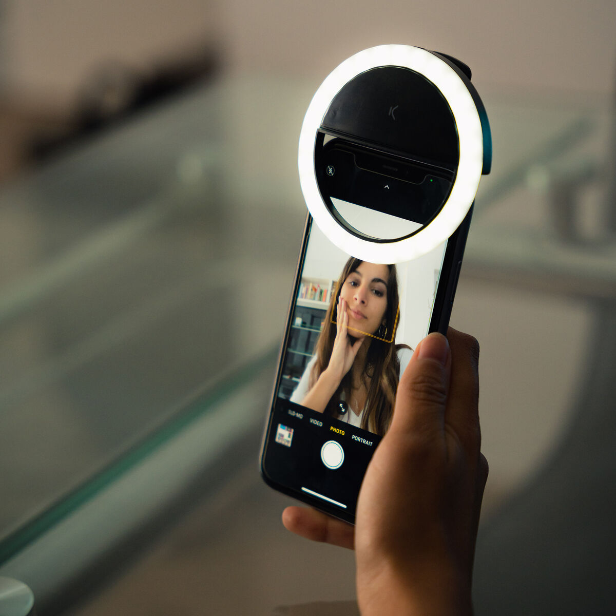 Aro de Luz para Selfie Recargable KSIX 3W