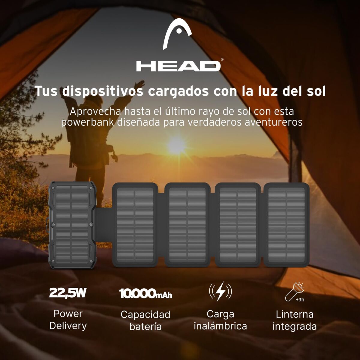 Picture of Powerbank Head Black 10000 mAh