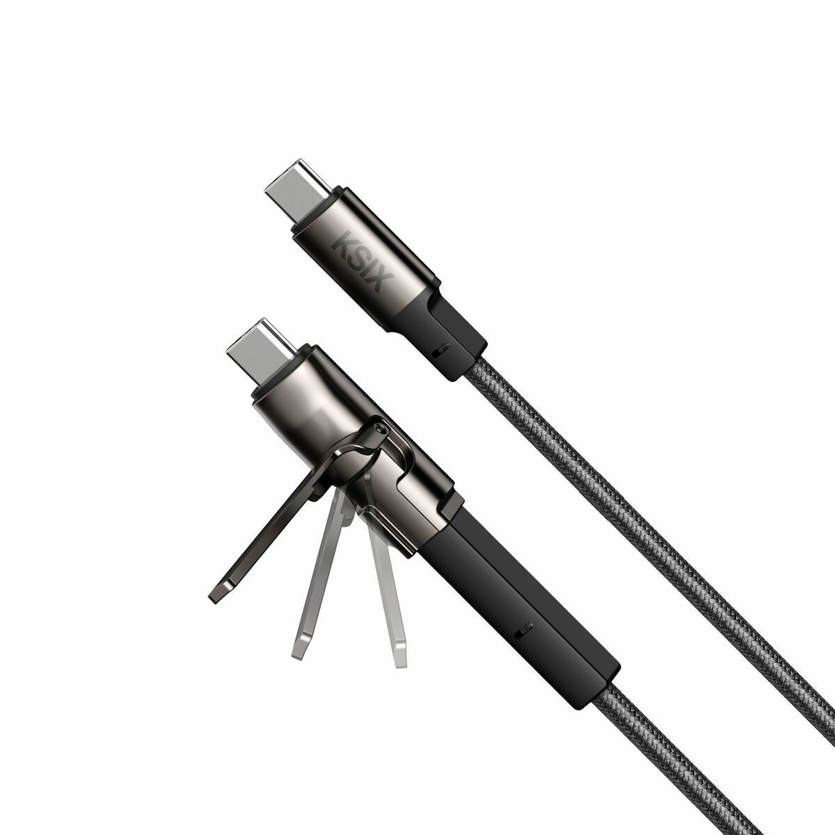 USB-kabel KSIX Zwart 1 m