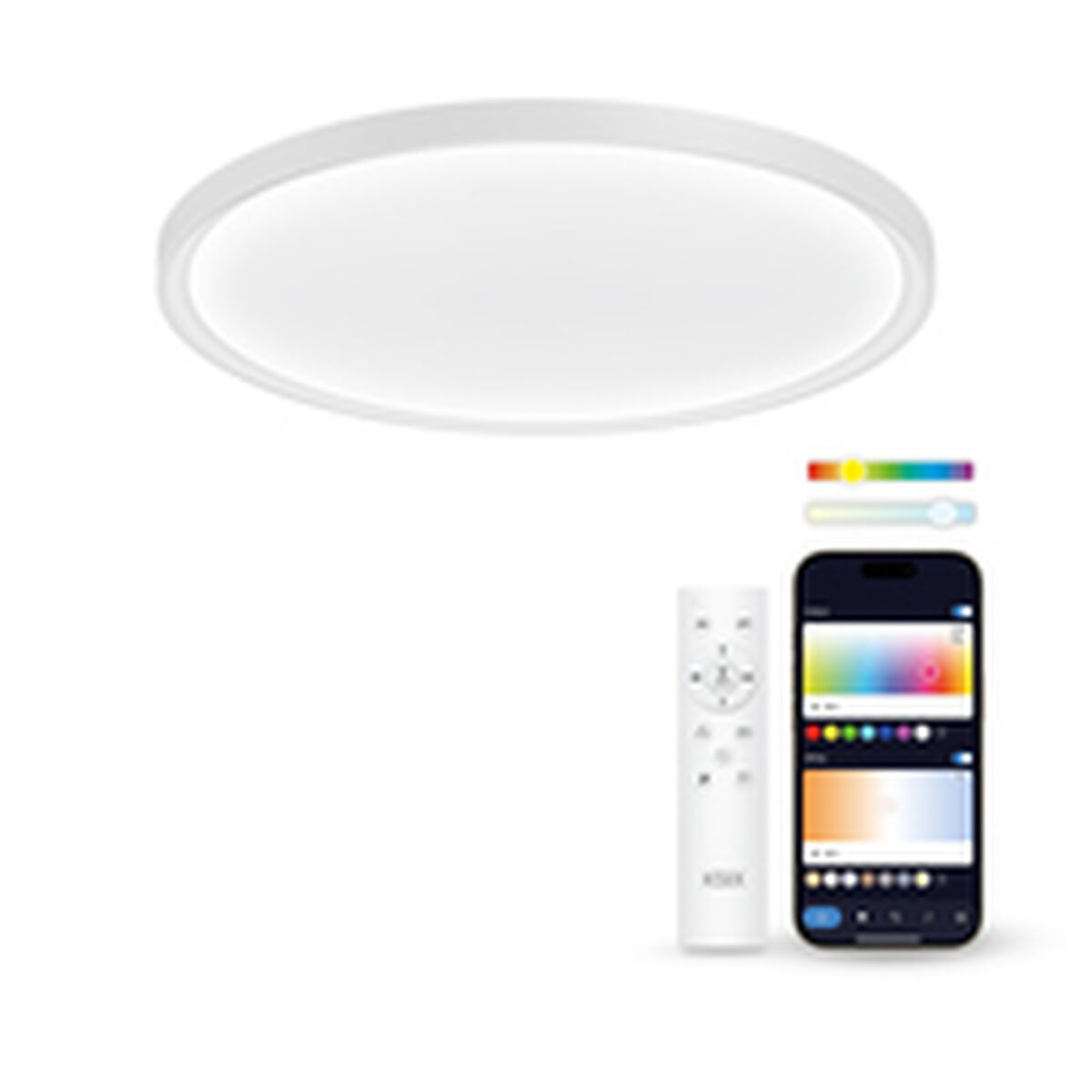 LED Flush-fitting ceiling light KSIX SmartLED KSIX Halo 2 White Plastic 25 W (3000k – 6500k) (6500 K)