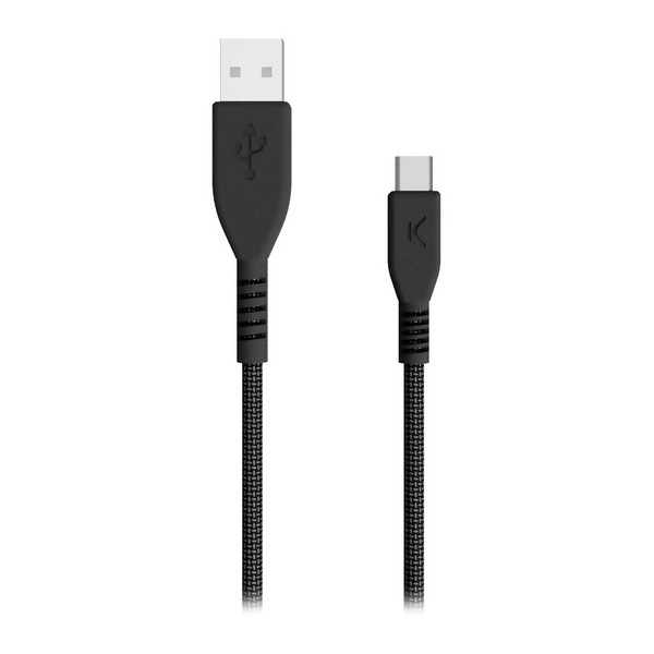 Cable USB A a USB C KSIX Negro
