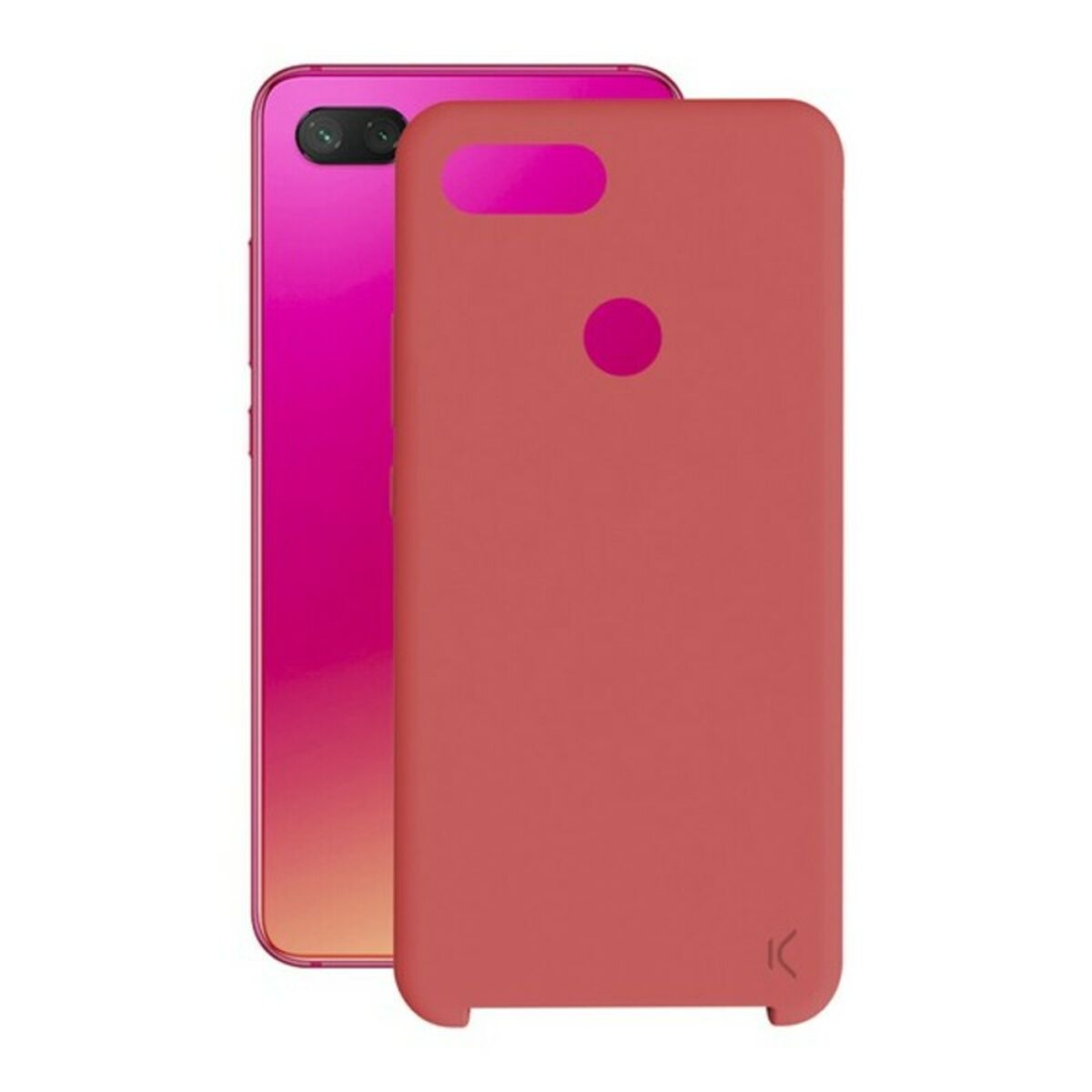Protection pour téléphone portable Xiaomi Mi 8 Lite KSIX Soft Rouge