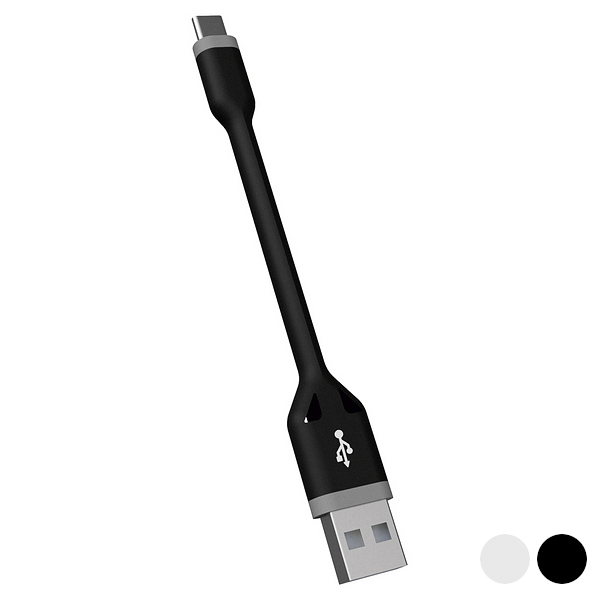 Câble USB A vers USB C KSIX 10 cm  Blanc 