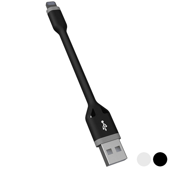 Câble USB vers Lightning KSIX 10 cm  Noir 