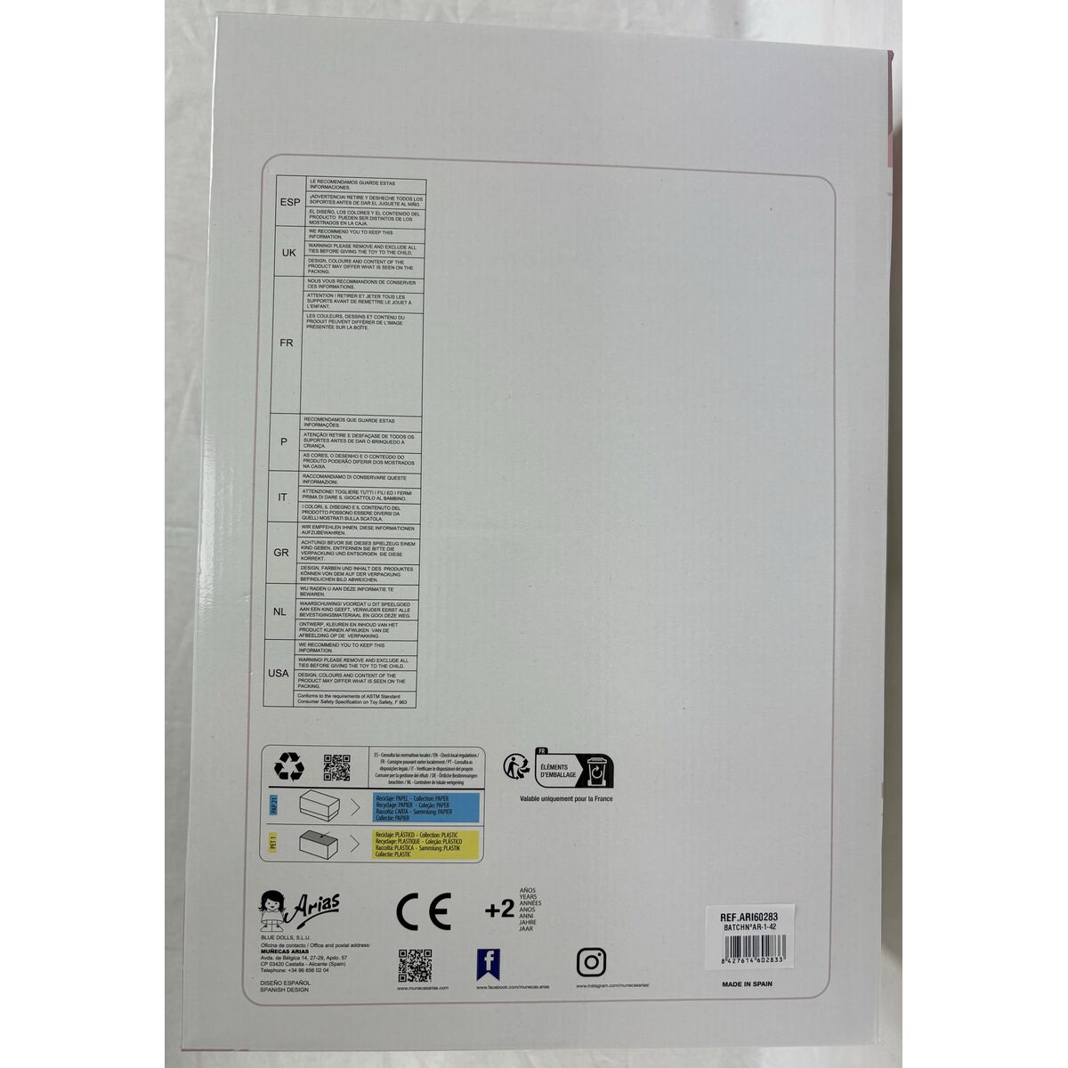 Baby doll Arias 33 cm