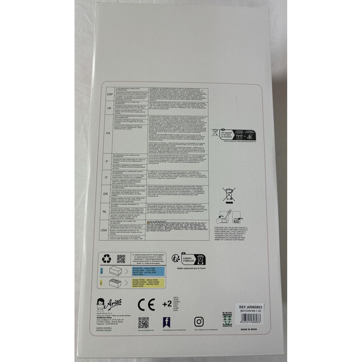 Baby doll Arias Elegance Andie 40 cm