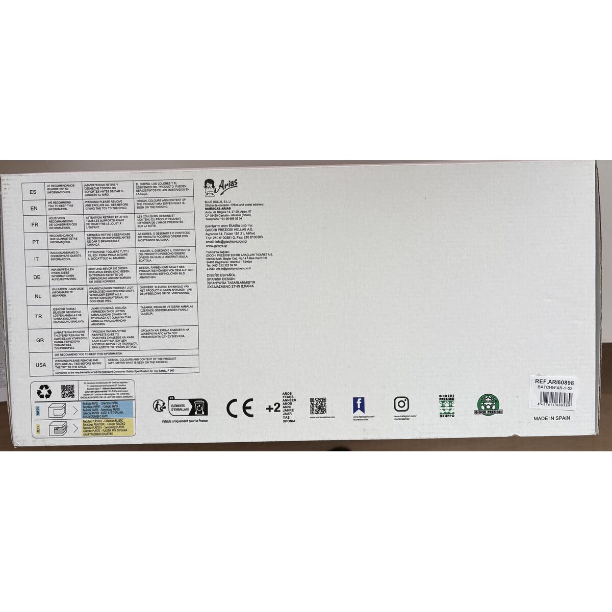 Baby doll Arias 40 cm