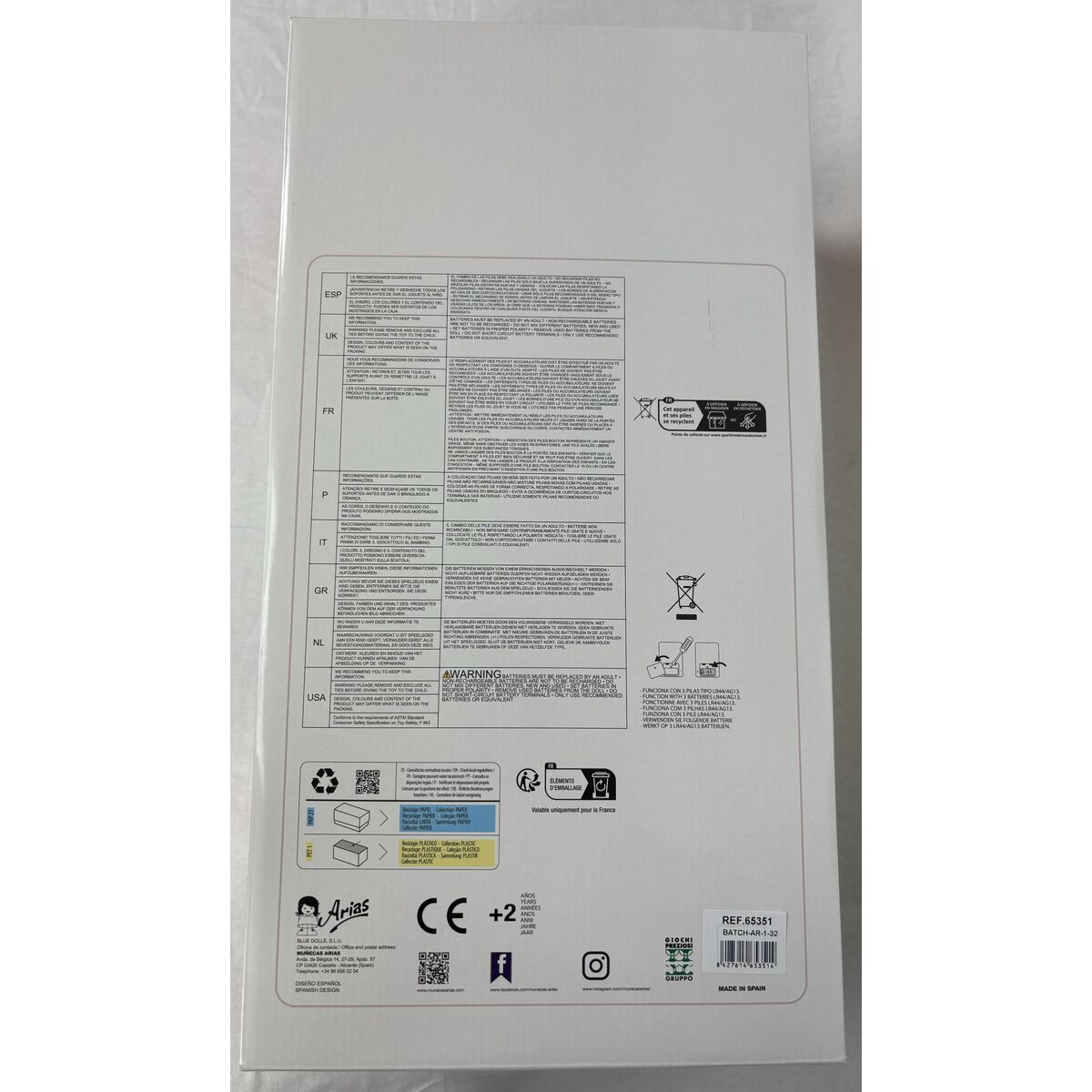 Baby doll Arias Elegance 45 cm