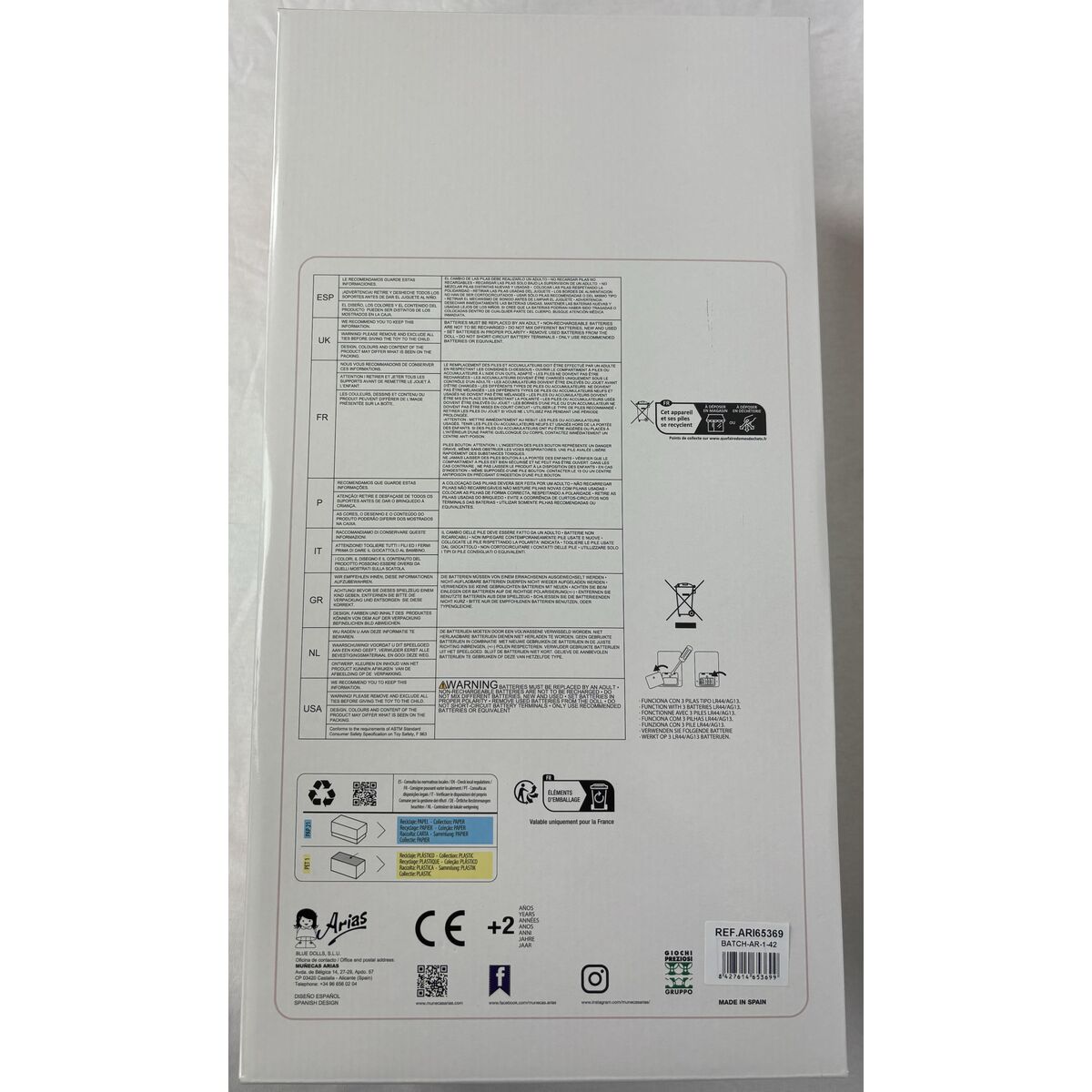 Baby doll Arias Zoe 45 cm