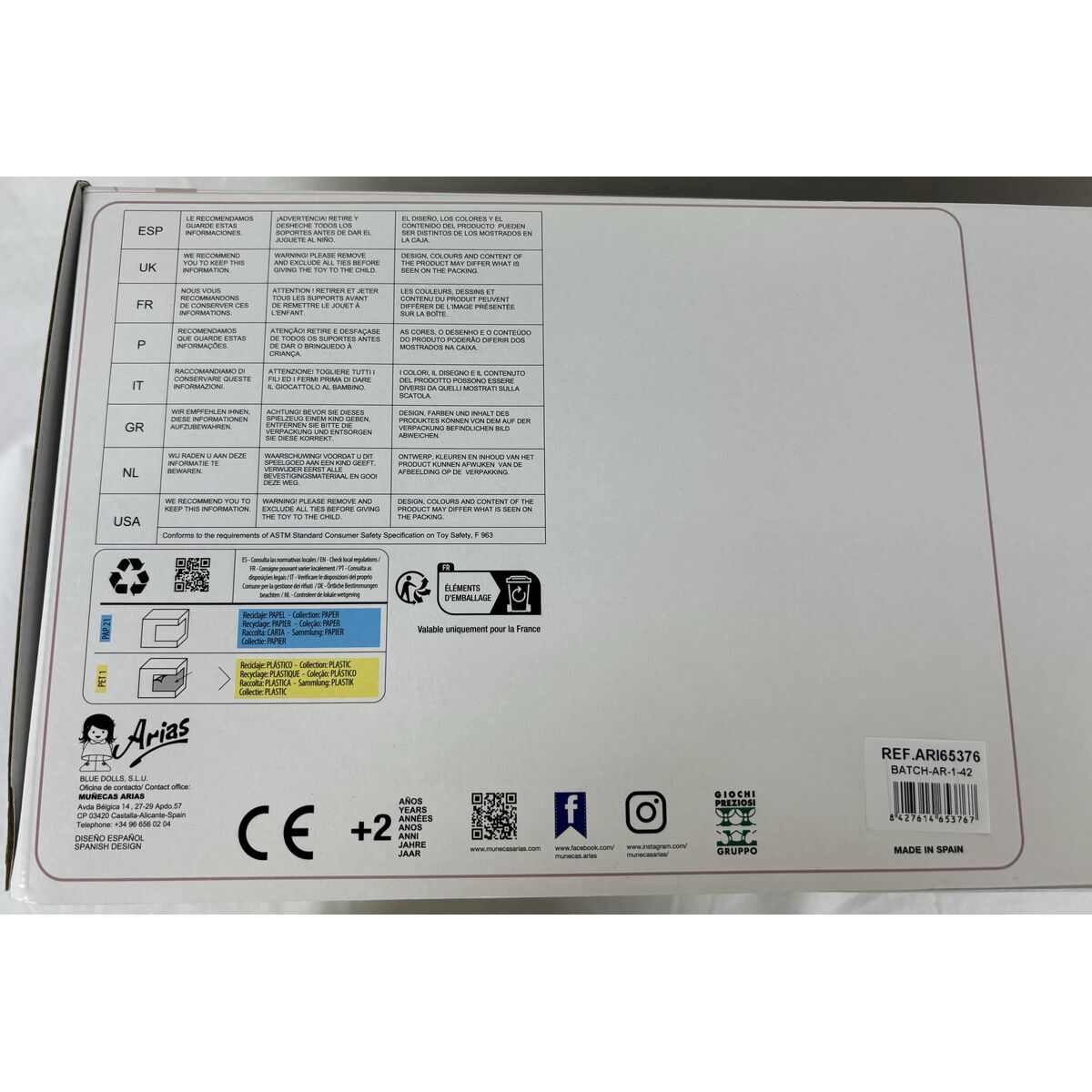 Baby Doll Arias Elegance 45 cm