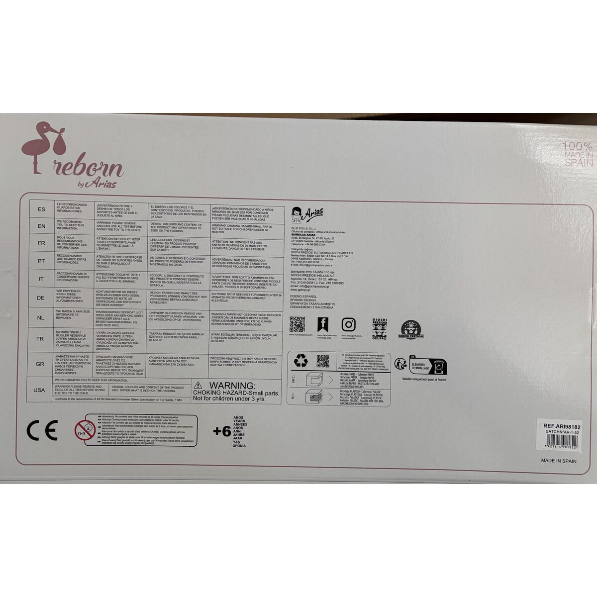 Baby doll Arias Olona 40 cm