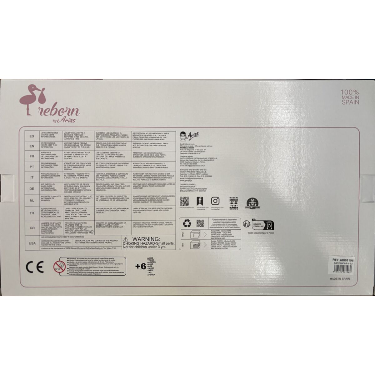 Reborn doll Arias Lucía 45 cm