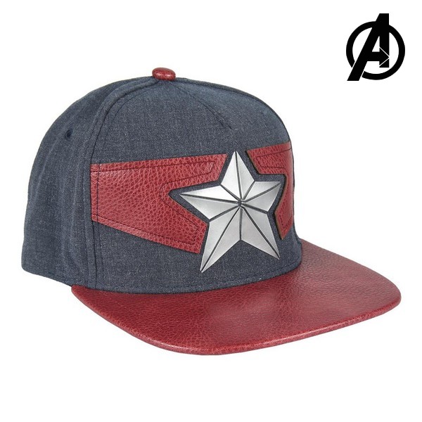 Hat with Flat Visor The Avengers 77877 (56 cm) Navy Blue (56 cm)