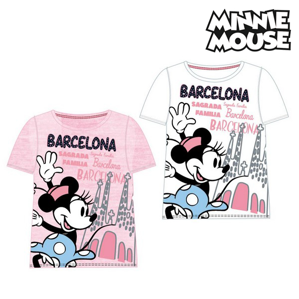 Child's Short Sleeve T-Shirt Barcelona Minnie Mouse 73847