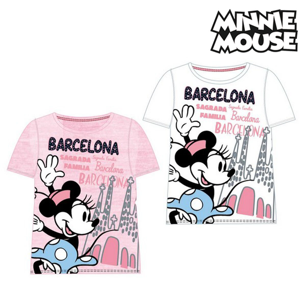 T shirt à manches courtes Enfant Barcelona Minnie Mouse 73847
