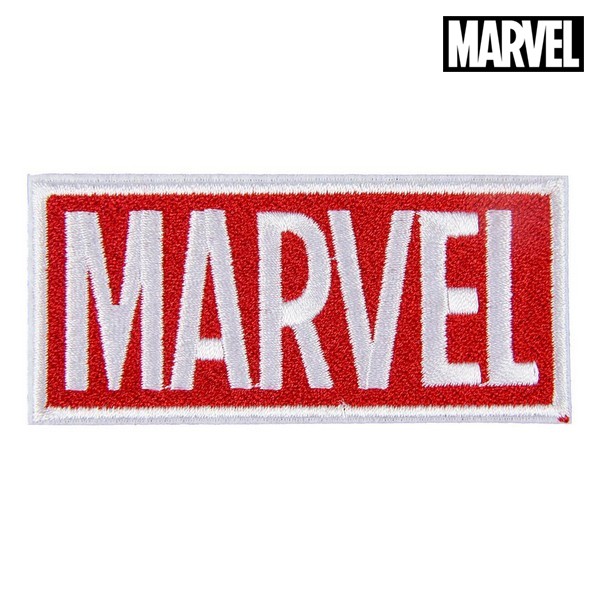 Patch Marvel White Red Polyester