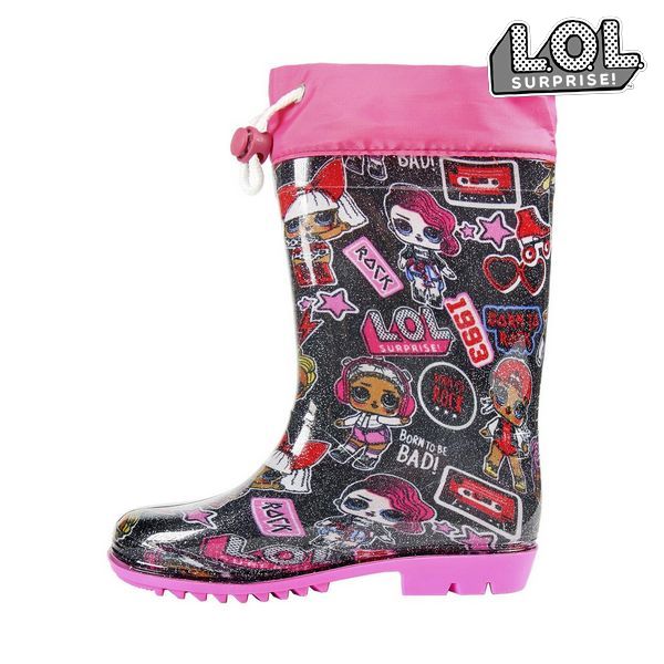 Children's Water Boots LOL Surprise! Pink Black