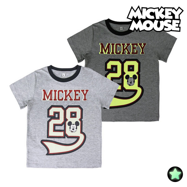 Child's Short Sleeve T-Shirt Mickey Mouse Glow in the dark