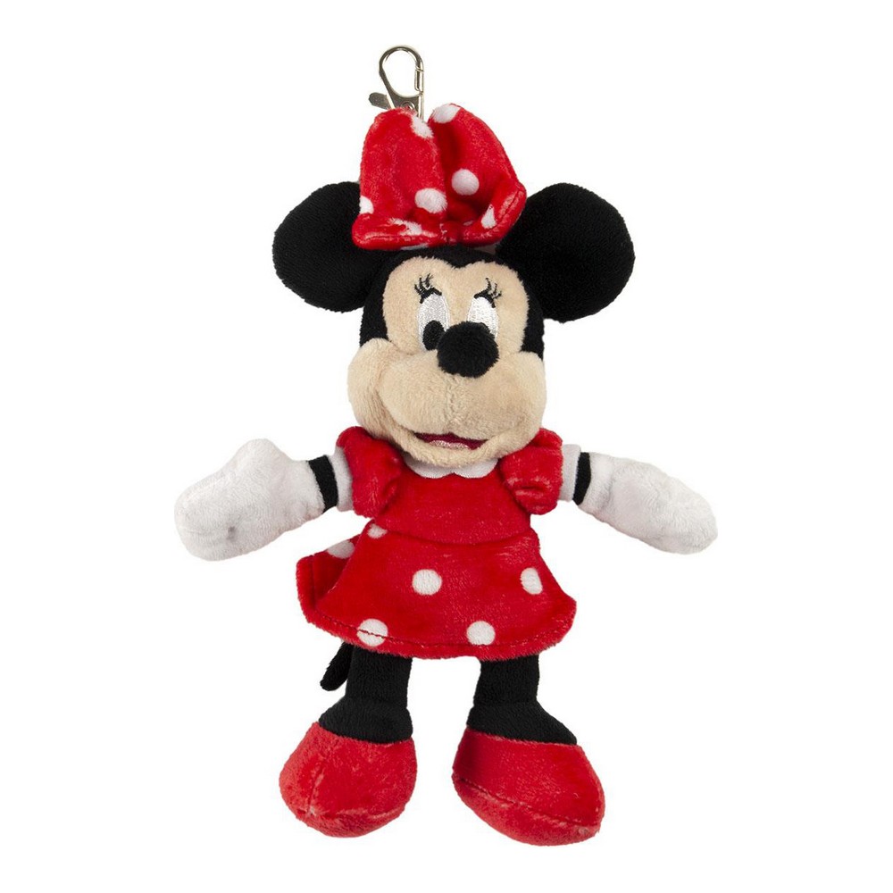 Cuddly Toy Keyring Minnie Mouse Red