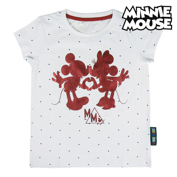 Child's Short Sleeve T-Shirt Minnie Mouse White