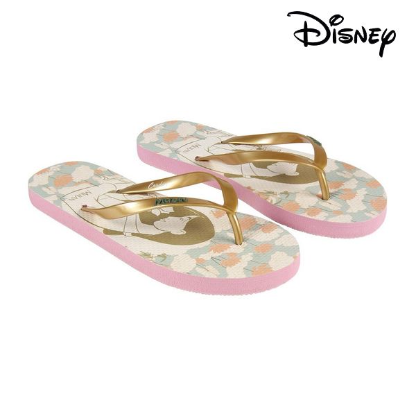 Women's Flip Flops Princesses Disney 74434 Beige Golden