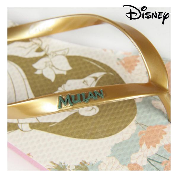 Women's Flip Flops Princesses Disney 74434 Beige Golden