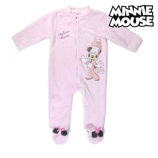 Langærmet sparkedragt til baby Minnie Mouse Pink